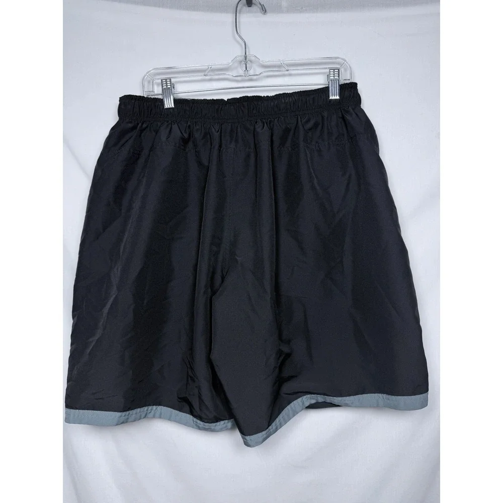 Nike XXL Black Gray Swim Trunks Board Shorts Drawstring‎ Pockets Lined